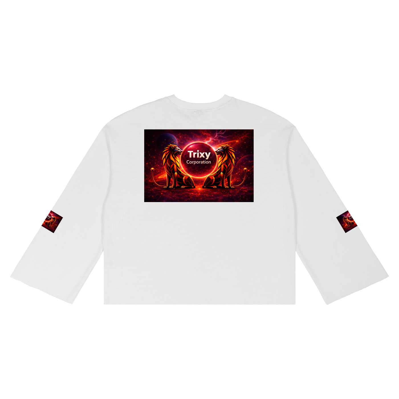 Trixy Corp New logo Waffle Raw Edge T-Shirt