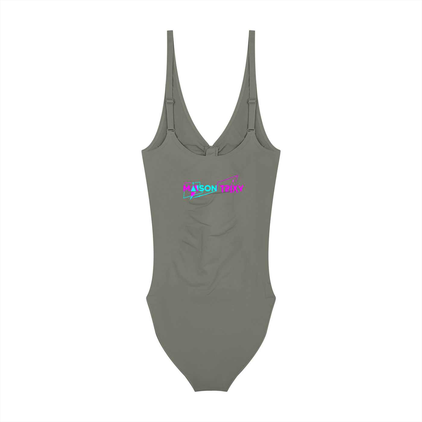 Maison Trixy Women’s Full-Zip Ruched Bodysuit