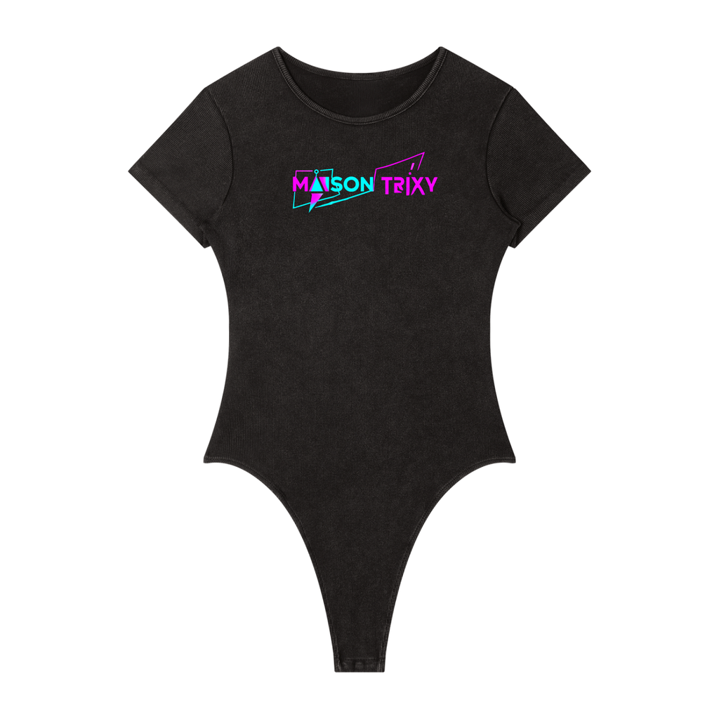Maison Trixy Women's Mineral Wash Crewneck Bodysuit