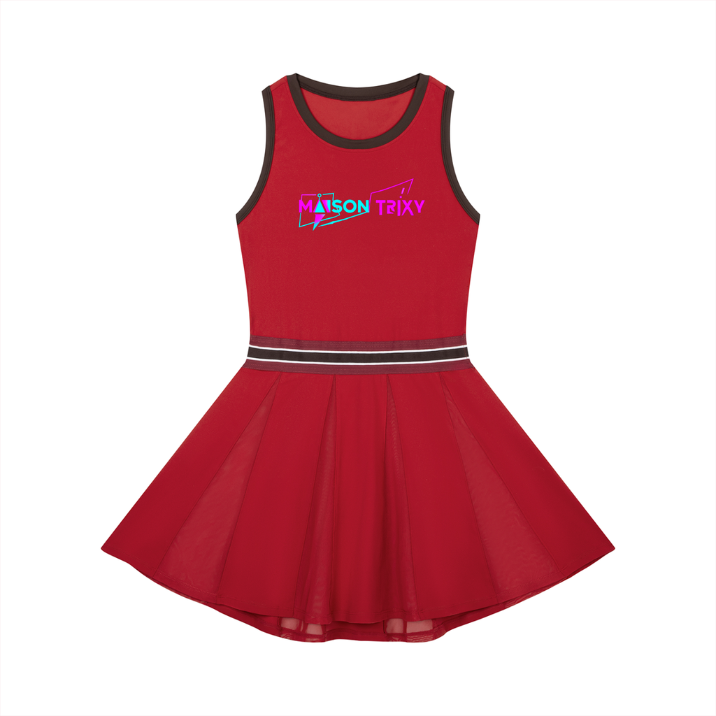 Maison Trixy Women's Color Block A-Line Sleeveless Dress