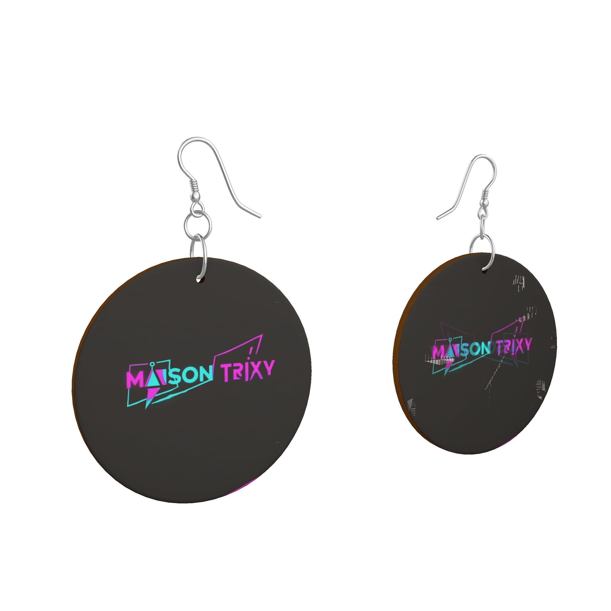 Maison Trixy Boucles d'oreilles en bois Formes Organiques