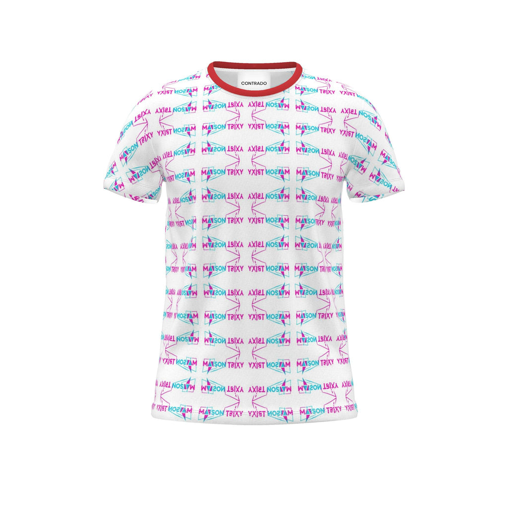 Maison Trixy Multi Cut And Sew All Over Print T Shirt