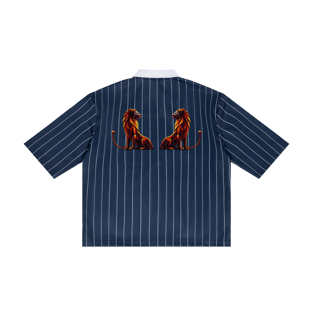 Trixy Corp new logo Pinstripe Collared Soccer Jersey