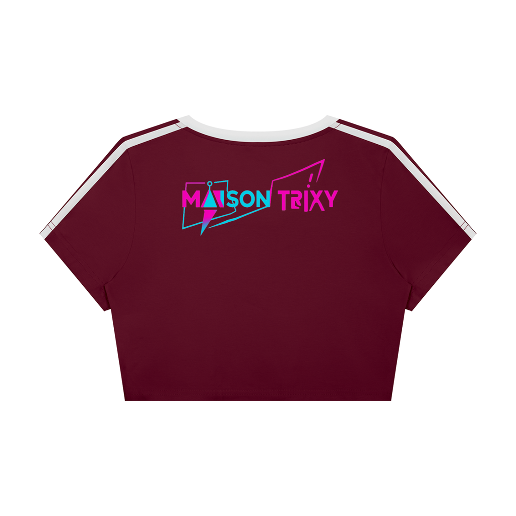 Maison Trixy Women’s Slim Fit Color Block T-Shirt