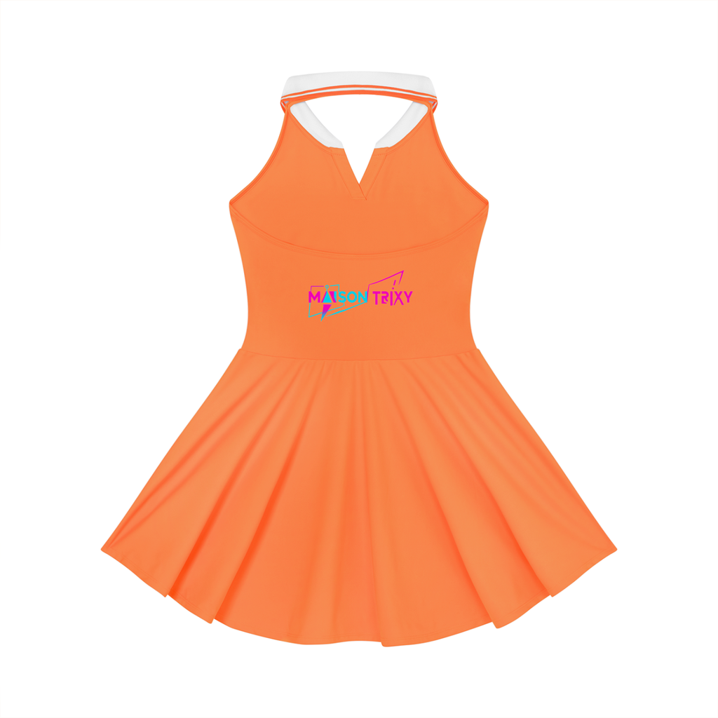 Maison Trixy Women's Collared Halter A-Line Tennis Dress