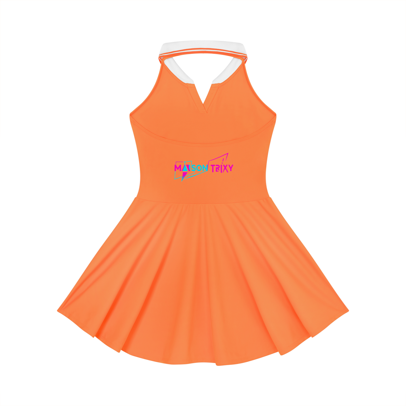 Maison Trixy Women's Collared Halter A-Line Tennis Dress