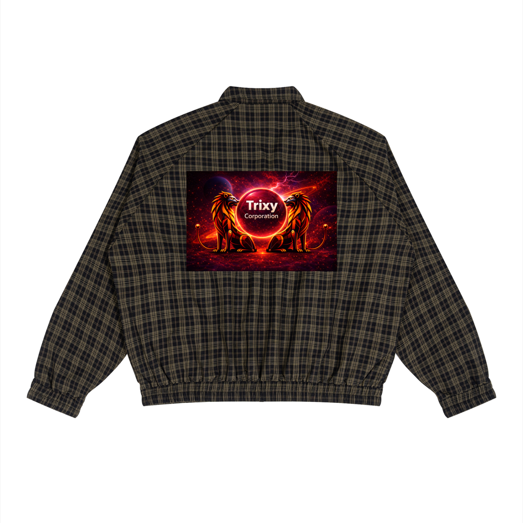 Maison Trixy Unisex Plaid Full-Zip Track Jacket