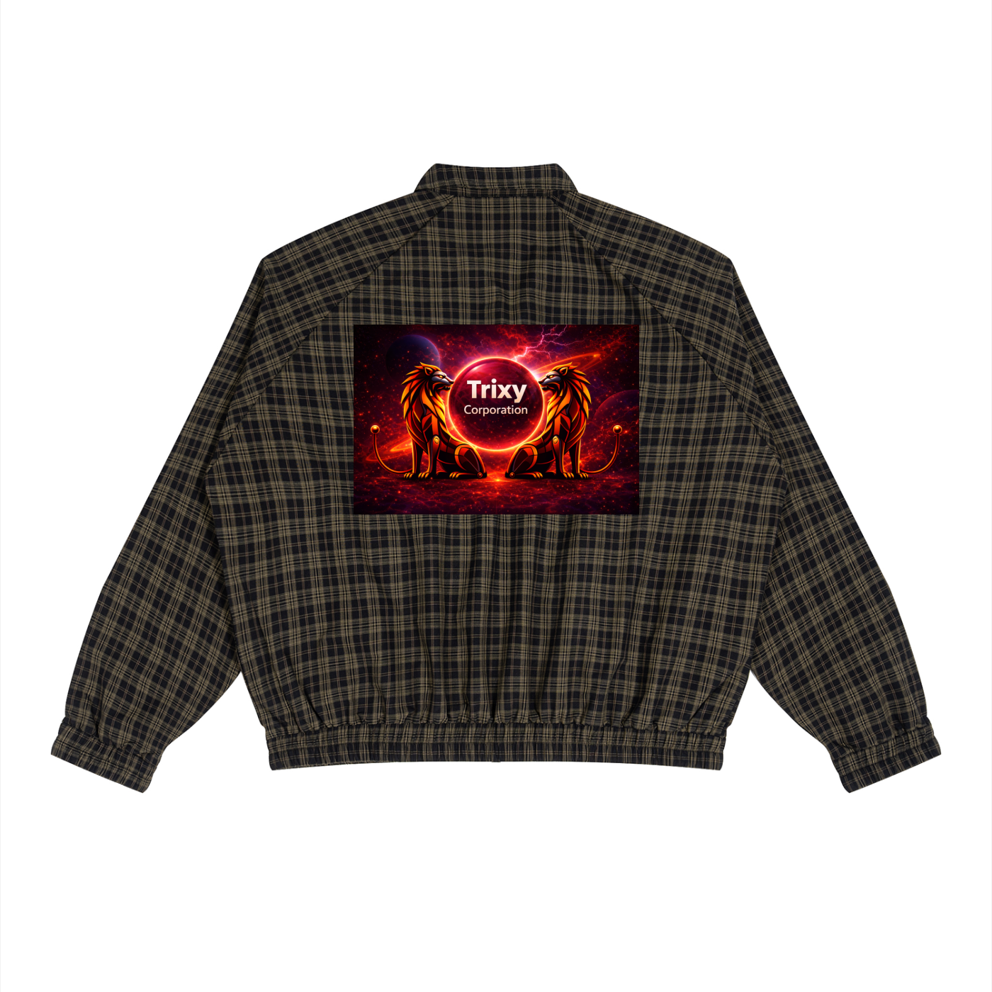 Maison Trixy Unisex Plaid Full-Zip Track Jacket