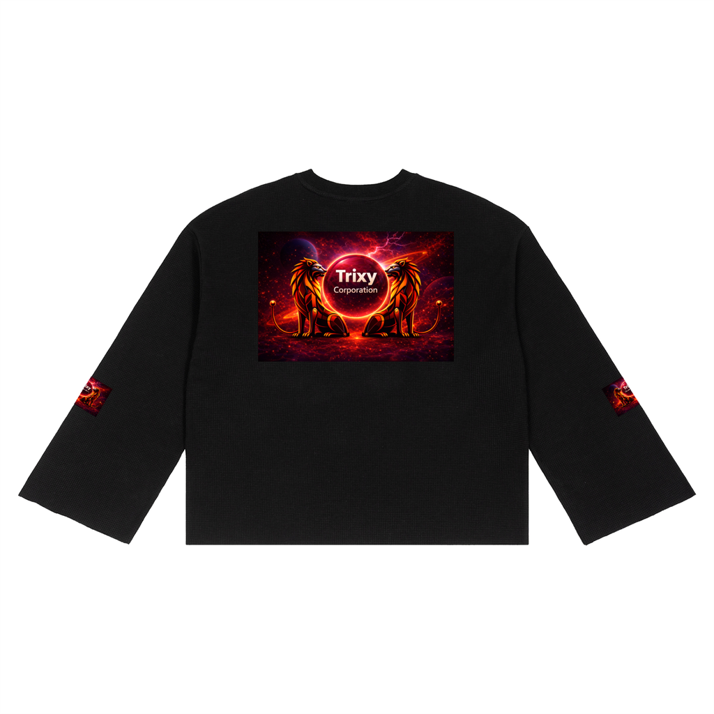 Trixy Corp New logo Waffle Raw Edge T-Shirt