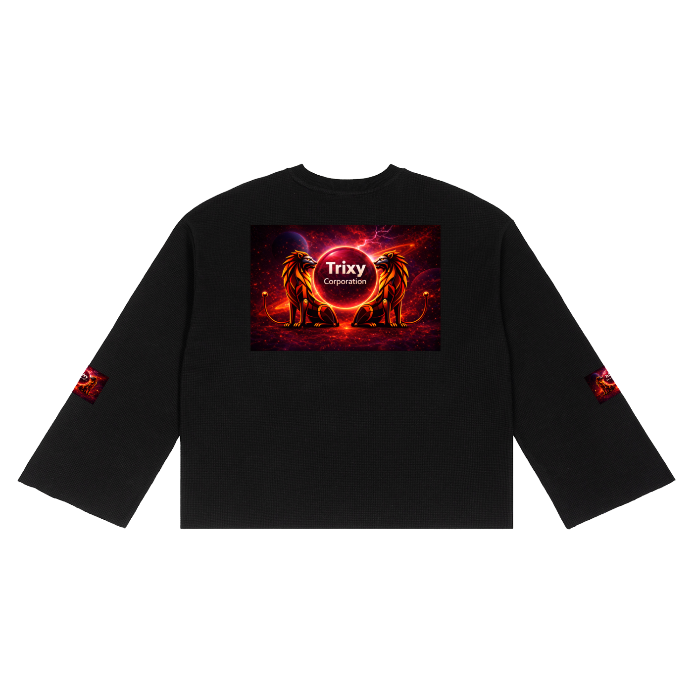 Trixy Corp New logo Waffle Raw Edge T-Shirt