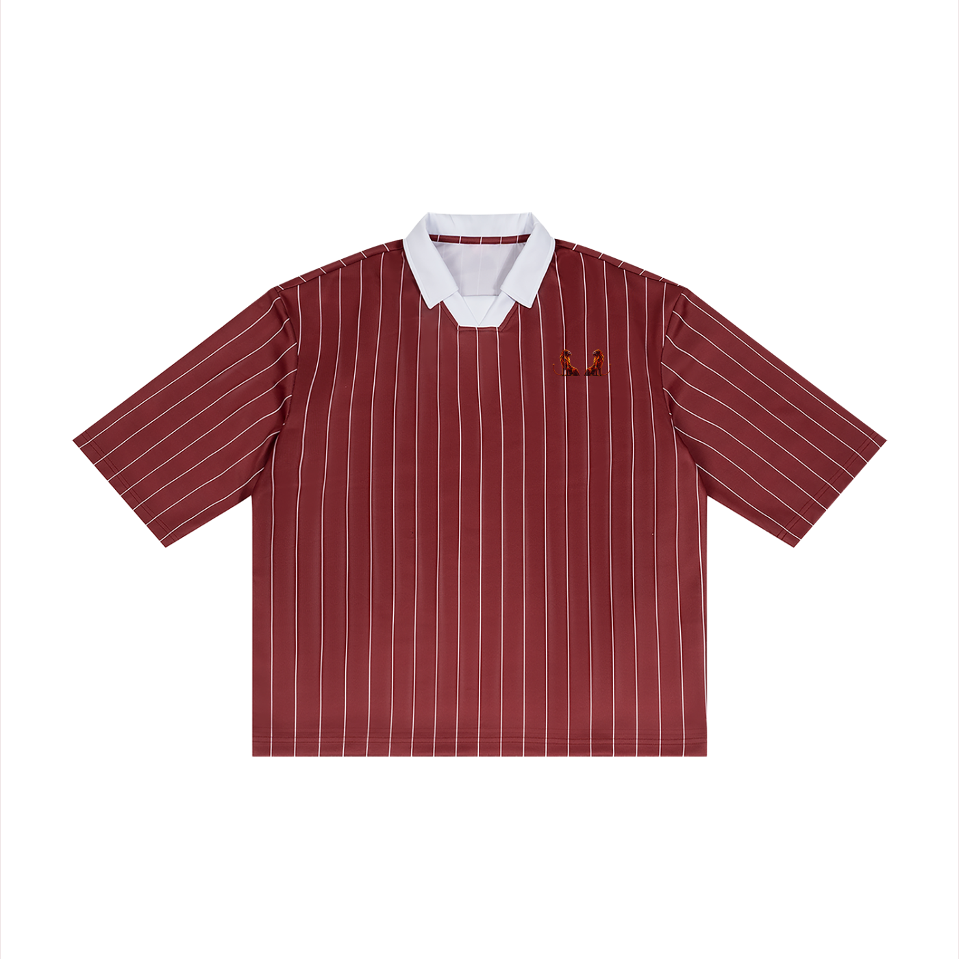 Trixy Corp new logo Pinstripe Collared Soccer Jersey