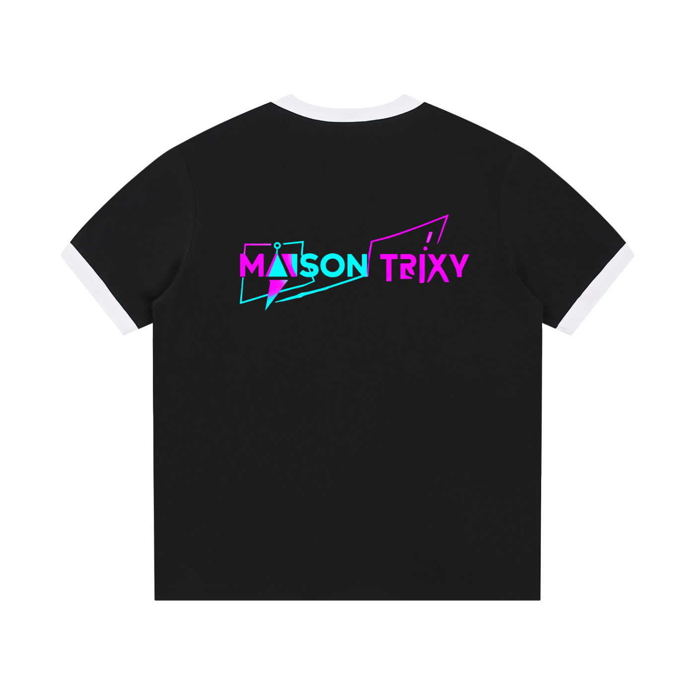 Maison Trixy Contrast Edge Ribbed Crewneck T-Shirt