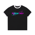 Maison Trixy Contrast Edge Ribbed Crewneck T-Shirt