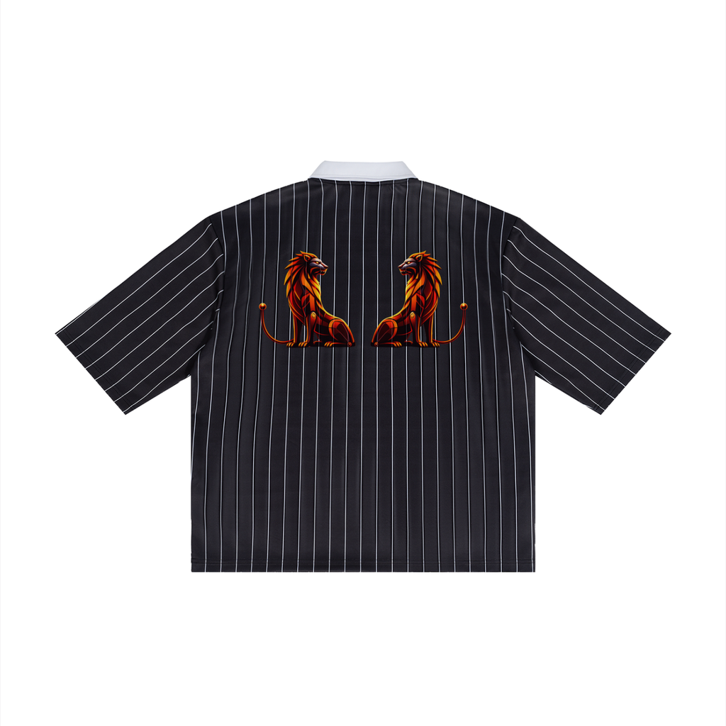 Trixy Corp new logo Pinstripe Collared Soccer Jersey