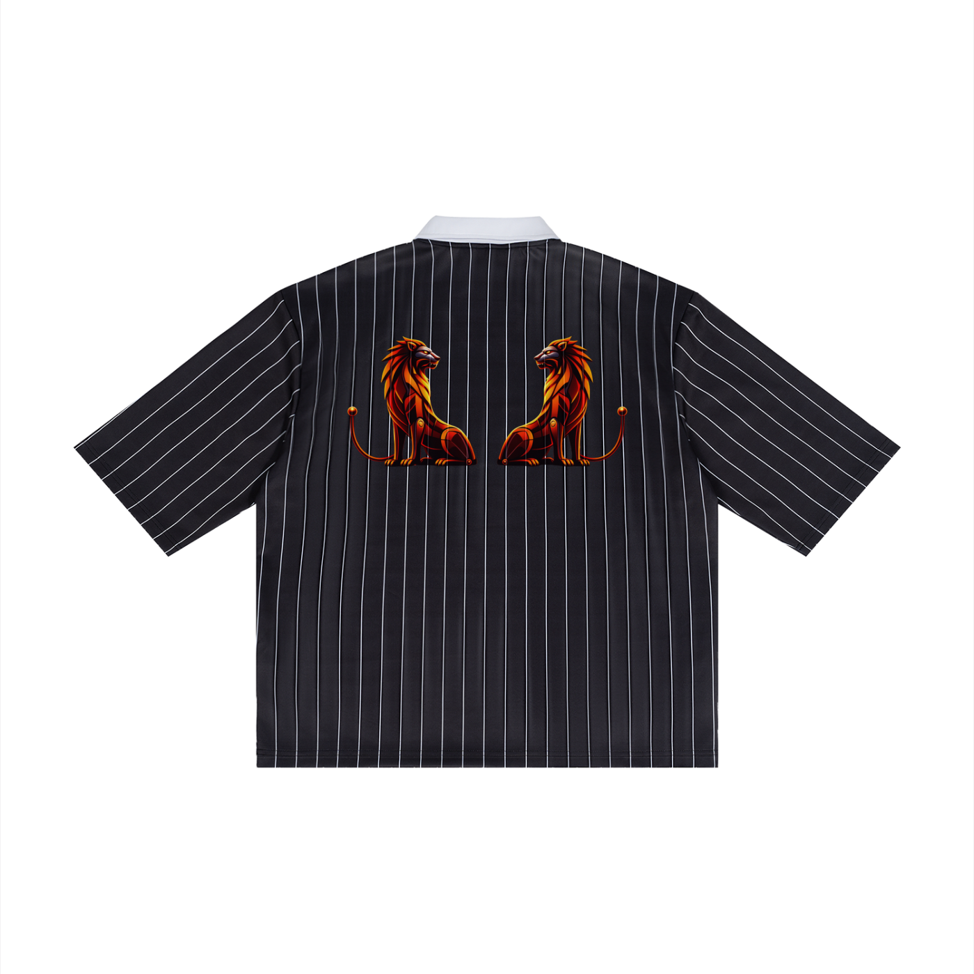 Trixy Corp new logo Pinstripe Collared Soccer Jersey