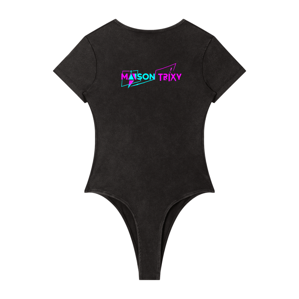 Maison Trixy Women's Mineral Wash Crewneck Bodysuit