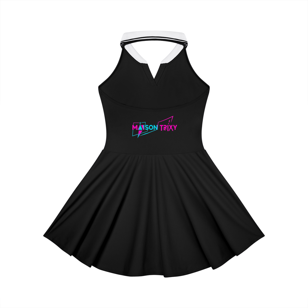 Maison Trixy Women's Collared Halter A-Line Tennis Dress