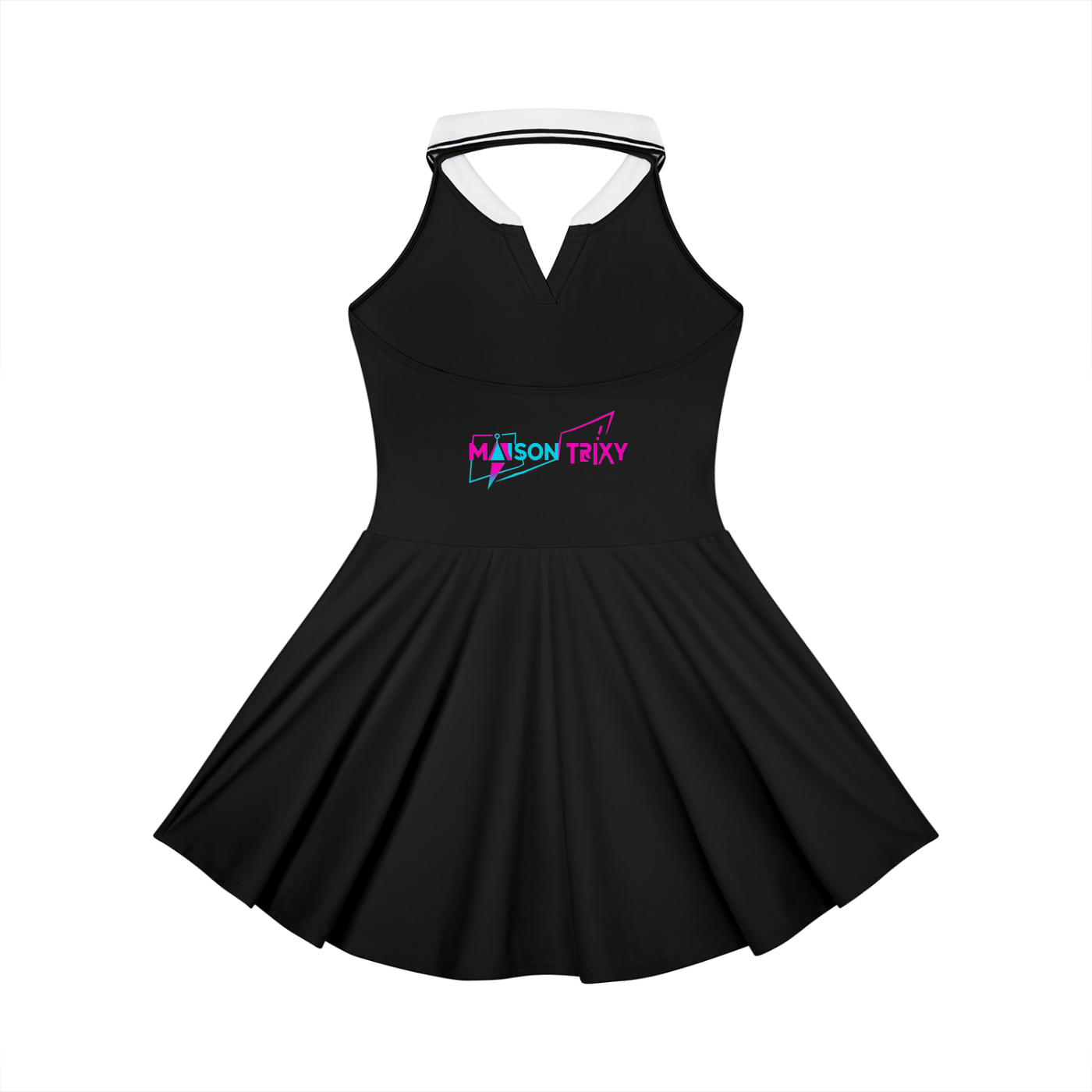 Maison Trixy Women's Collared Halter A-Line Tennis Dress