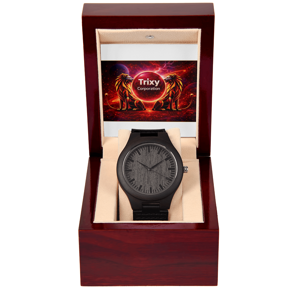 Trixy Corporation Globe Wooden Watch