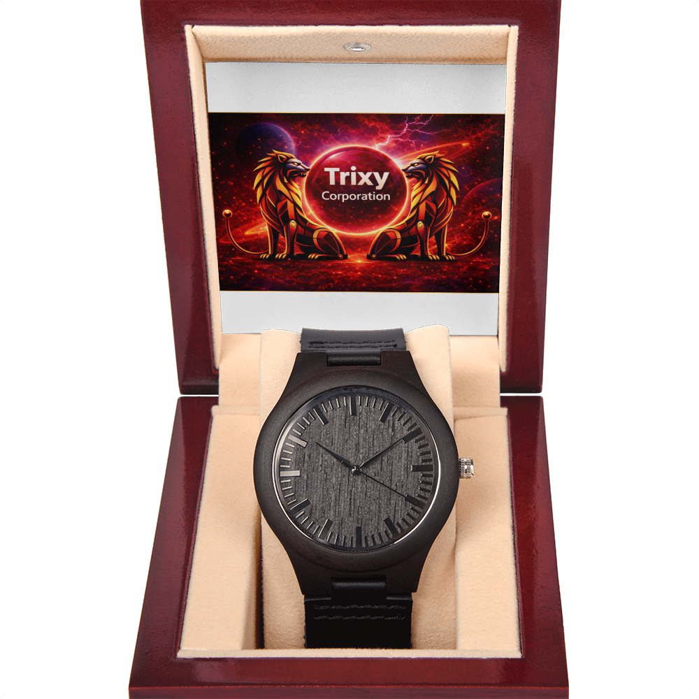 Trixy Corporation Globe Wooden Watch