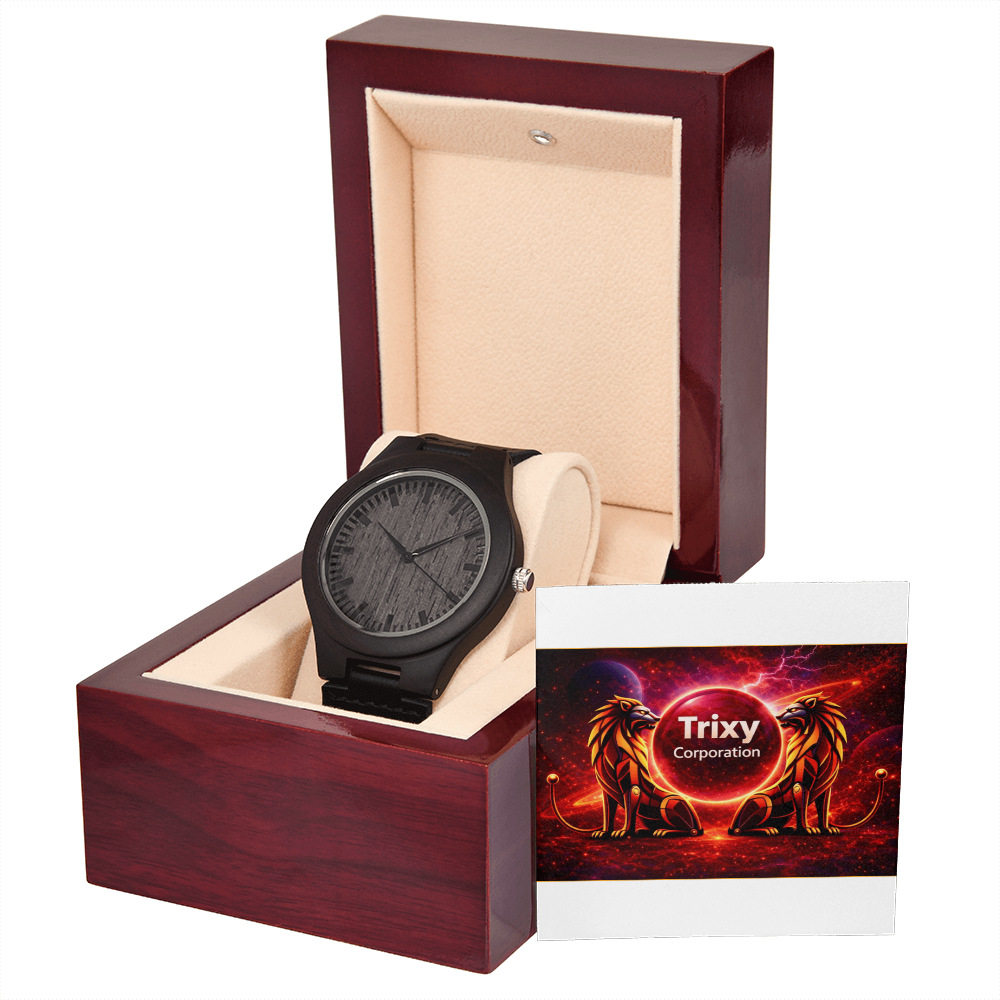 Trixy Corporation Globe Wooden Watch