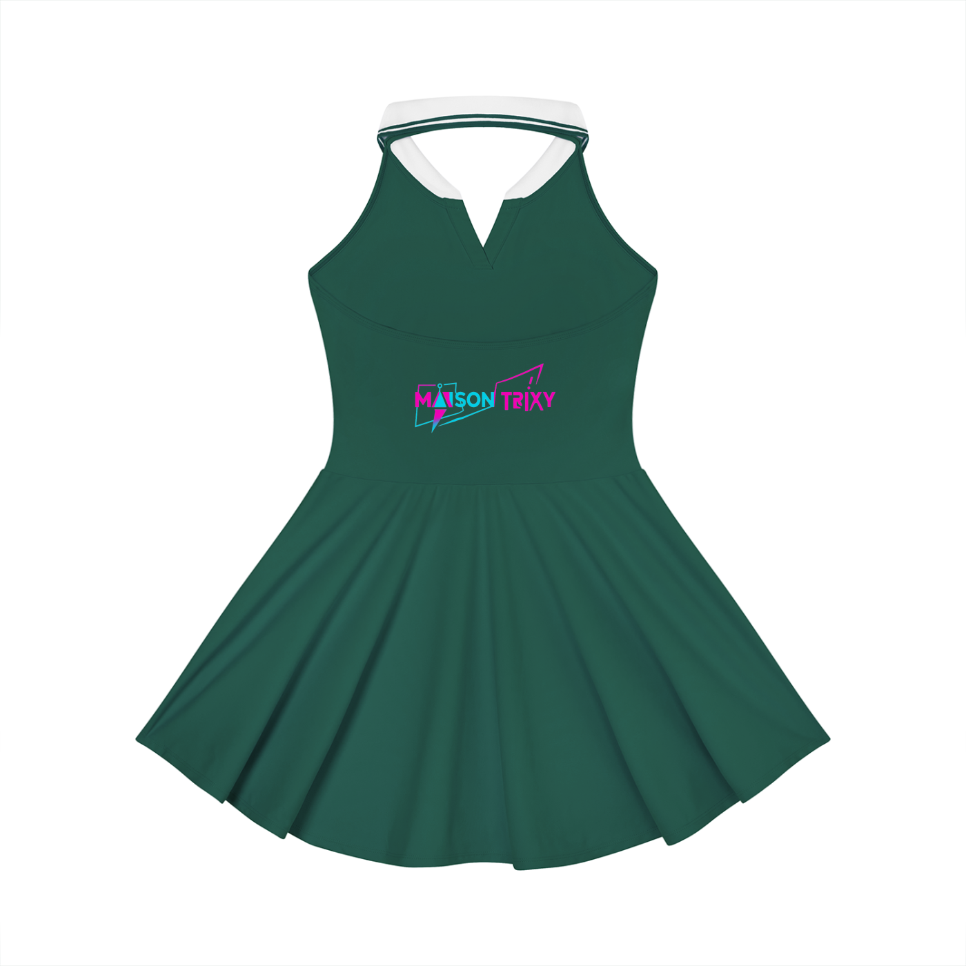 Maison Trixy Women's Collared Halter A-Line Tennis Dress