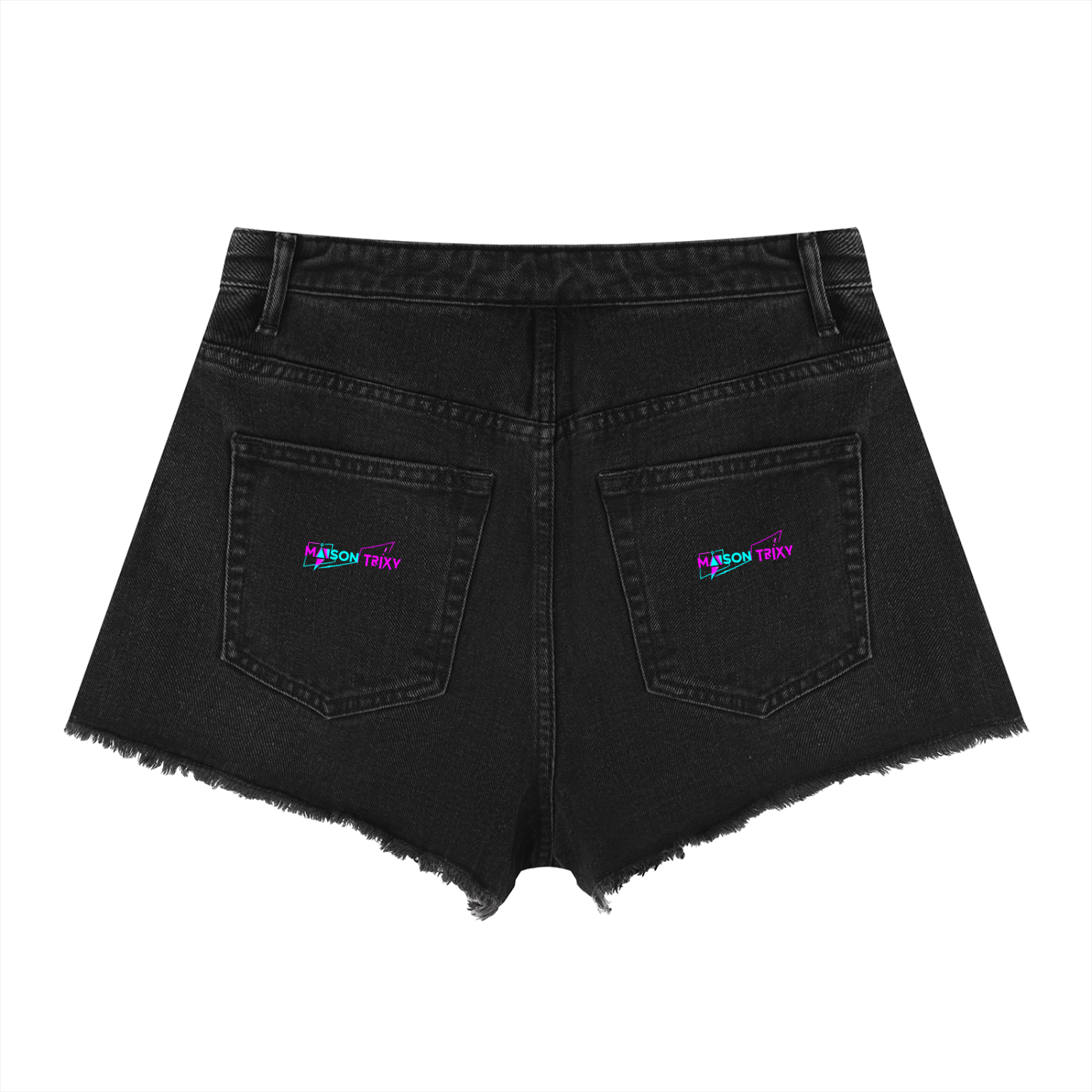 Maison Trixy Women’s Vintage Wash High Rise Denim Shorts