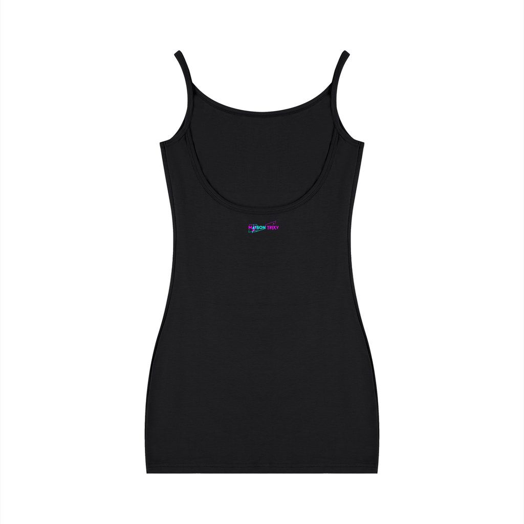 Maison Trixy Women's Solid Tight Sleeveless Dress