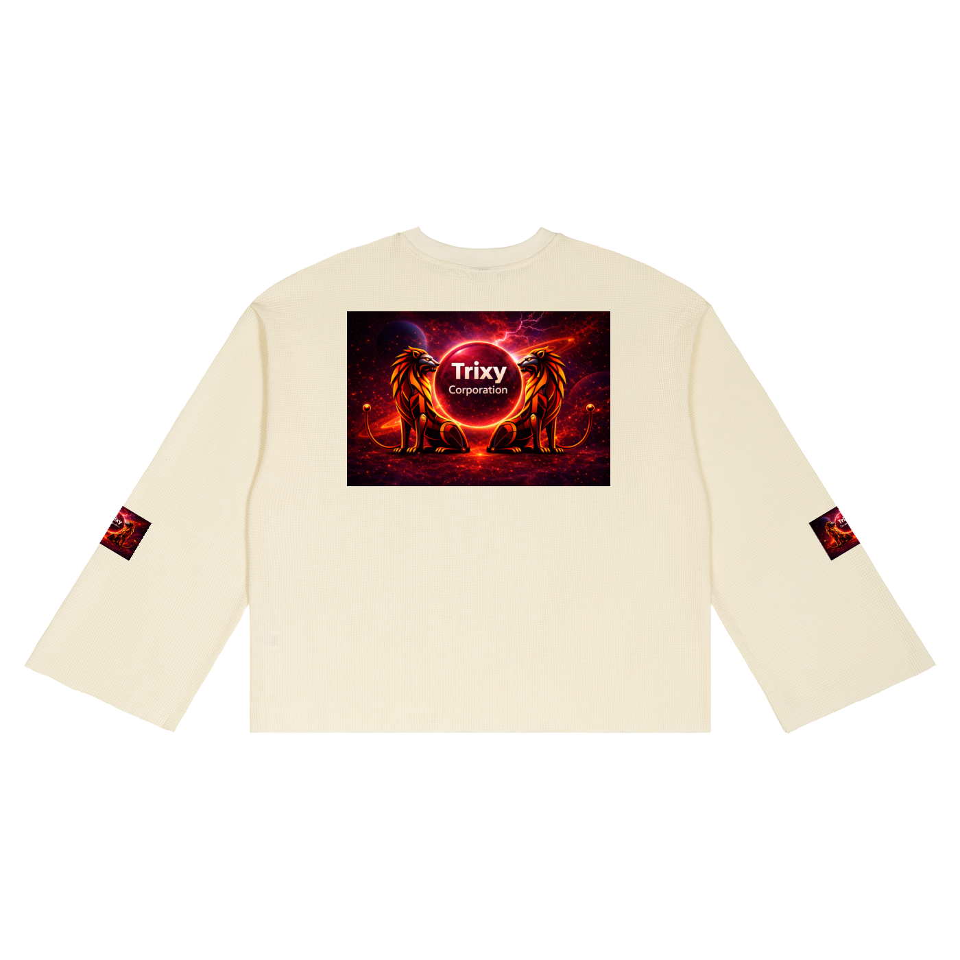 Trixy Corp New logo Waffle Raw Edge T-Shirt
