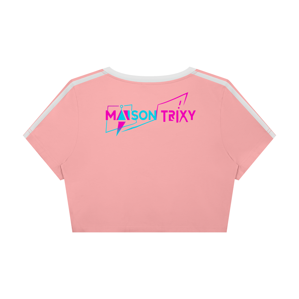Maison Trixy Women’s Slim Fit Color Block T-Shirt