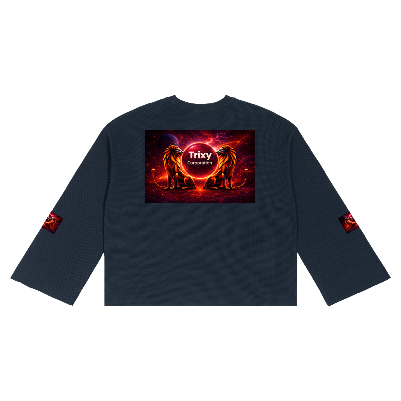 Trixy Corp New logo Waffle Raw Edge T-Shirt