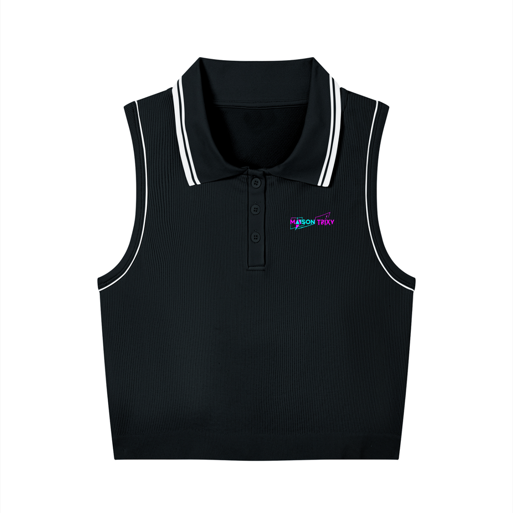 Maison Trixy Women's Polo Yoga Tank Top