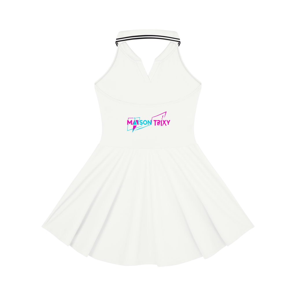 Maison Trixy Women's Collared Halter A-Line Tennis Dress
