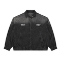 Maison Trixy Vintage Wash Full-Zip Denim Jacket