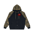 Trixy Corp New logo Camo-Splice Raglan Zip Hoodie