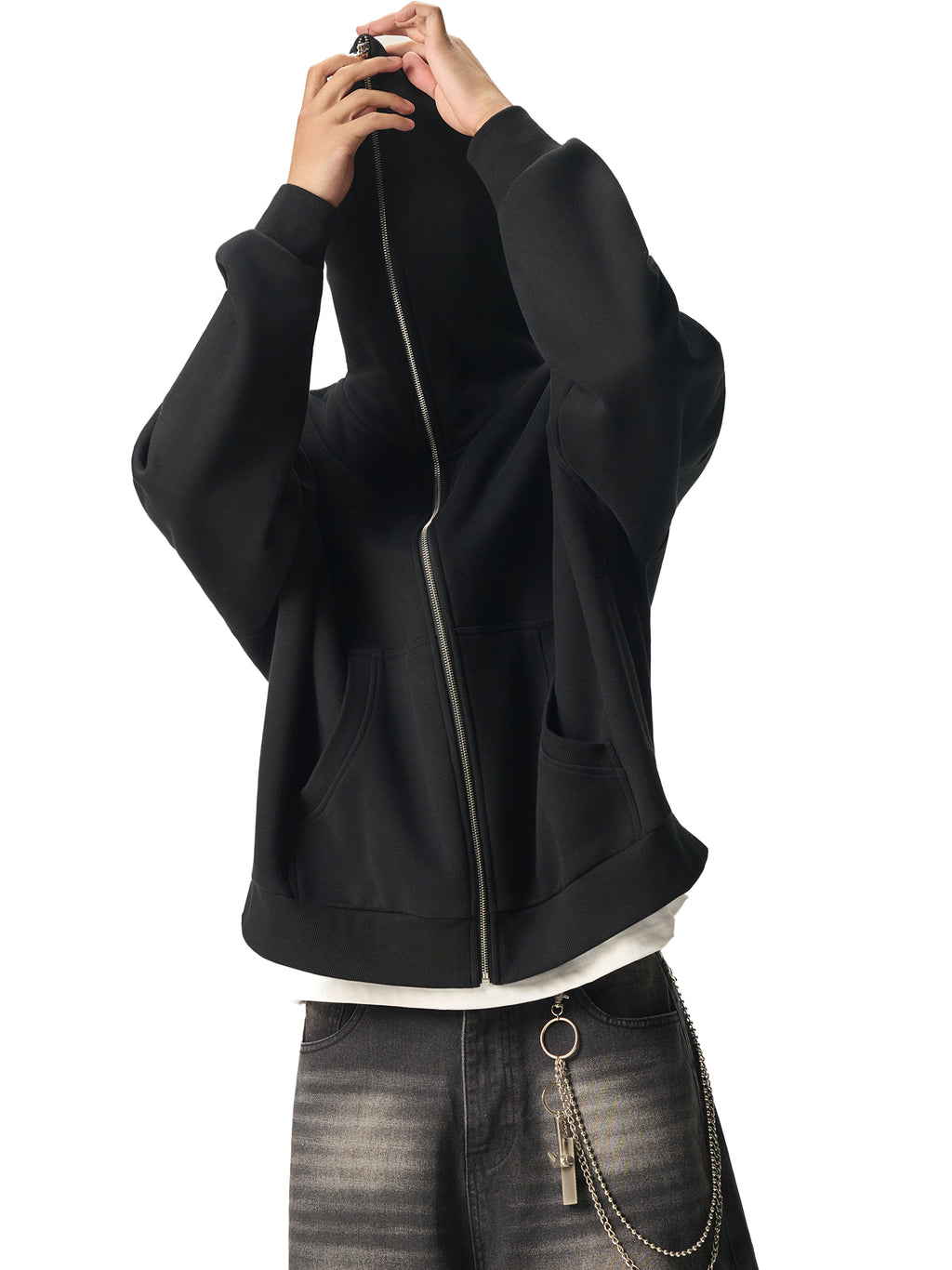 Trixy Corp New logo Fleeced Full-Zip Boxy Hoodie