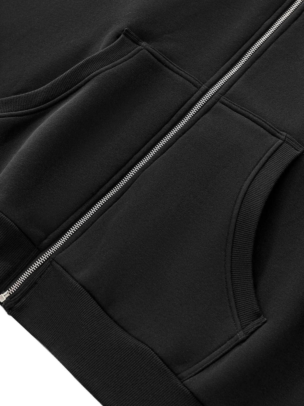 Trixy Corp New logo Fleeced Full-Zip Boxy Hoodie