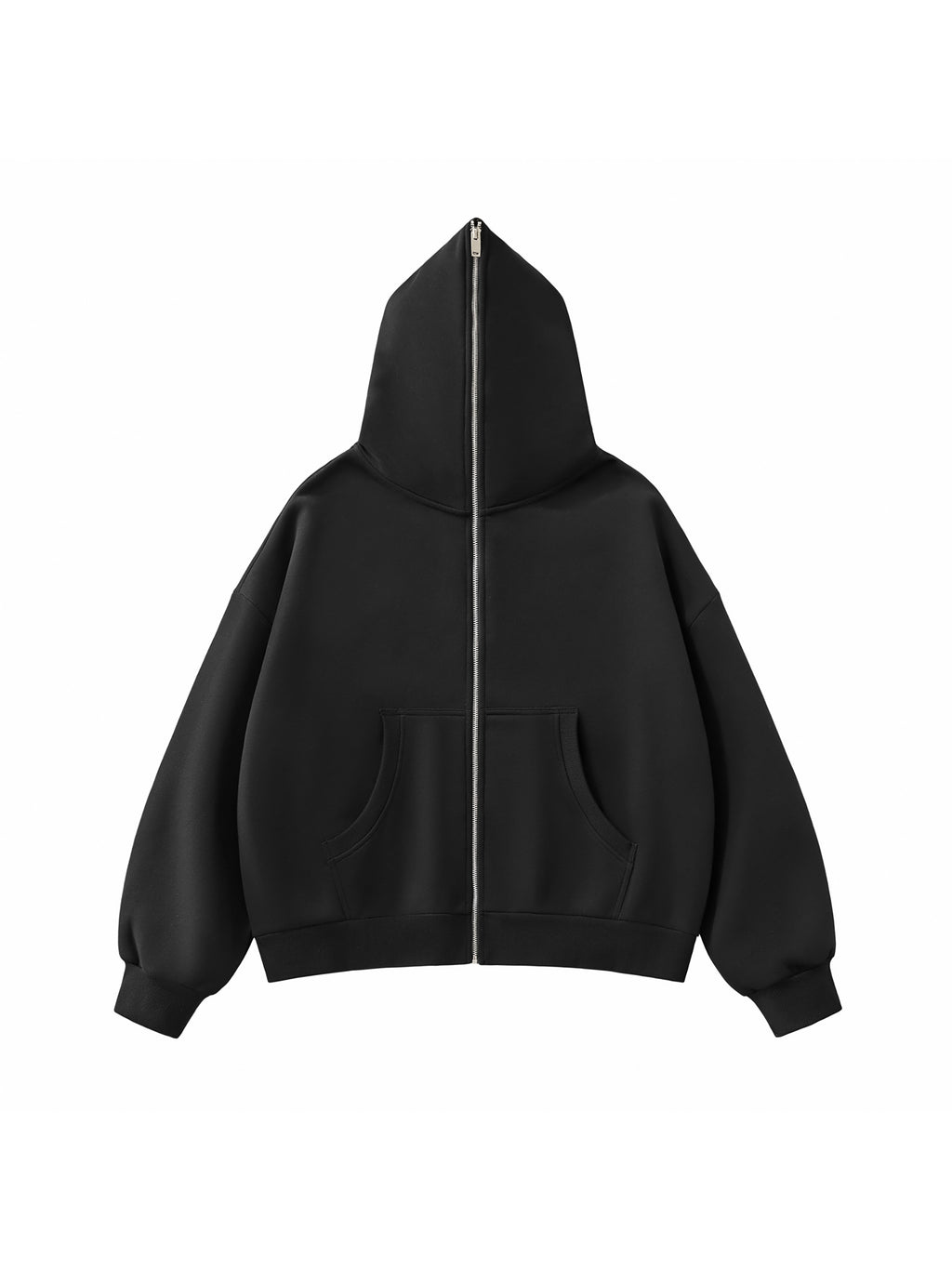 Trixy Corp New logo Fleeced Full-Zip Boxy Hoodie