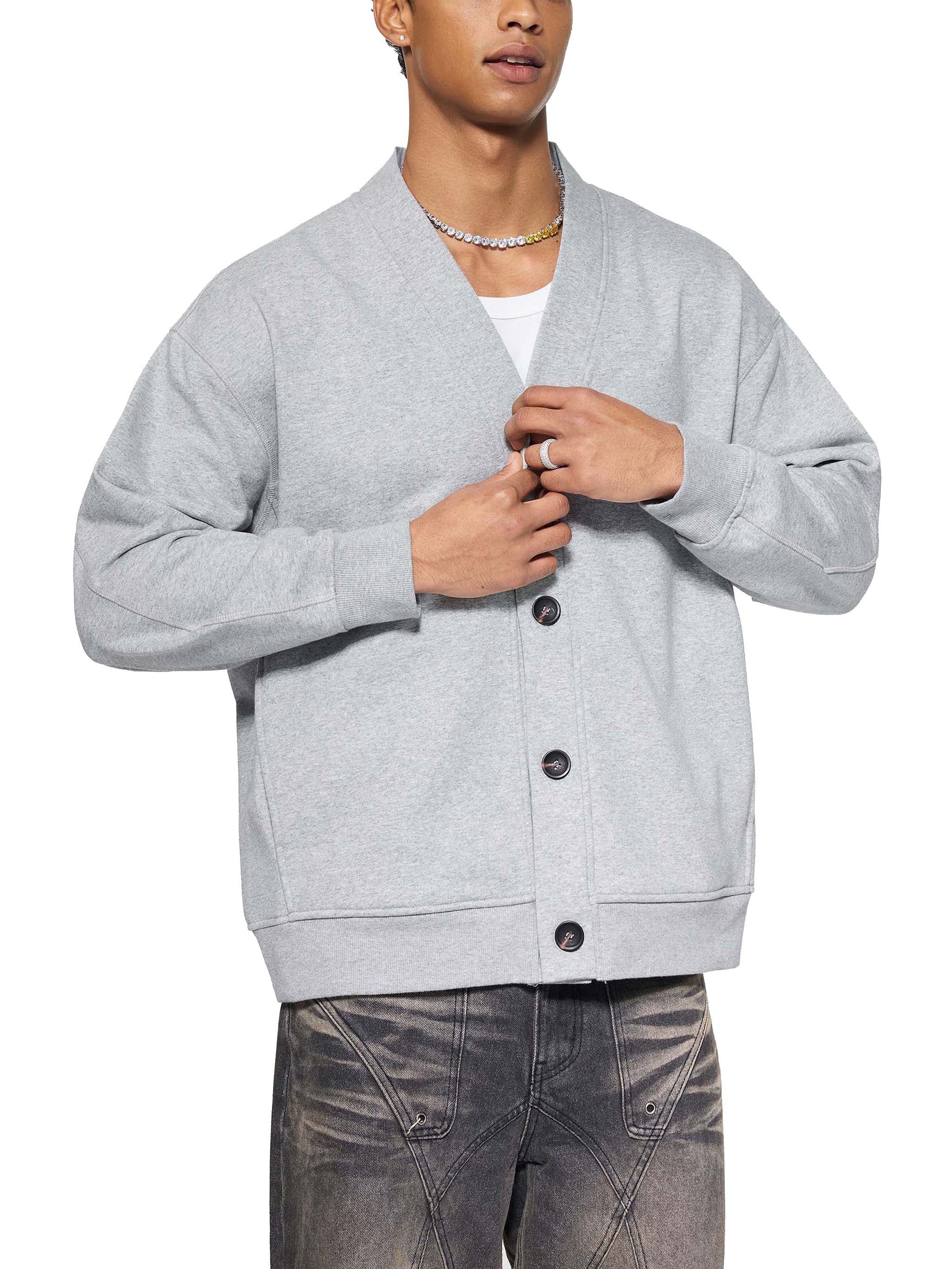 Maison Trixy Classic Essential Heavyweight Sweat Cardigan