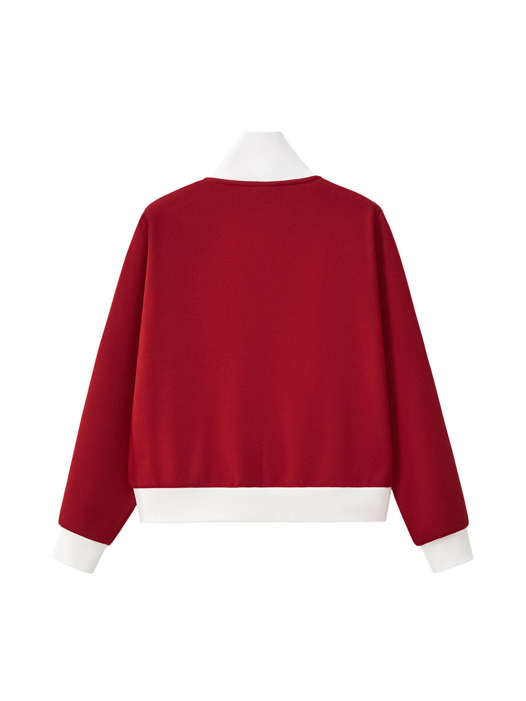 Maison Trixy Contrast Side Stripe Fleece Cropped Track Jacket