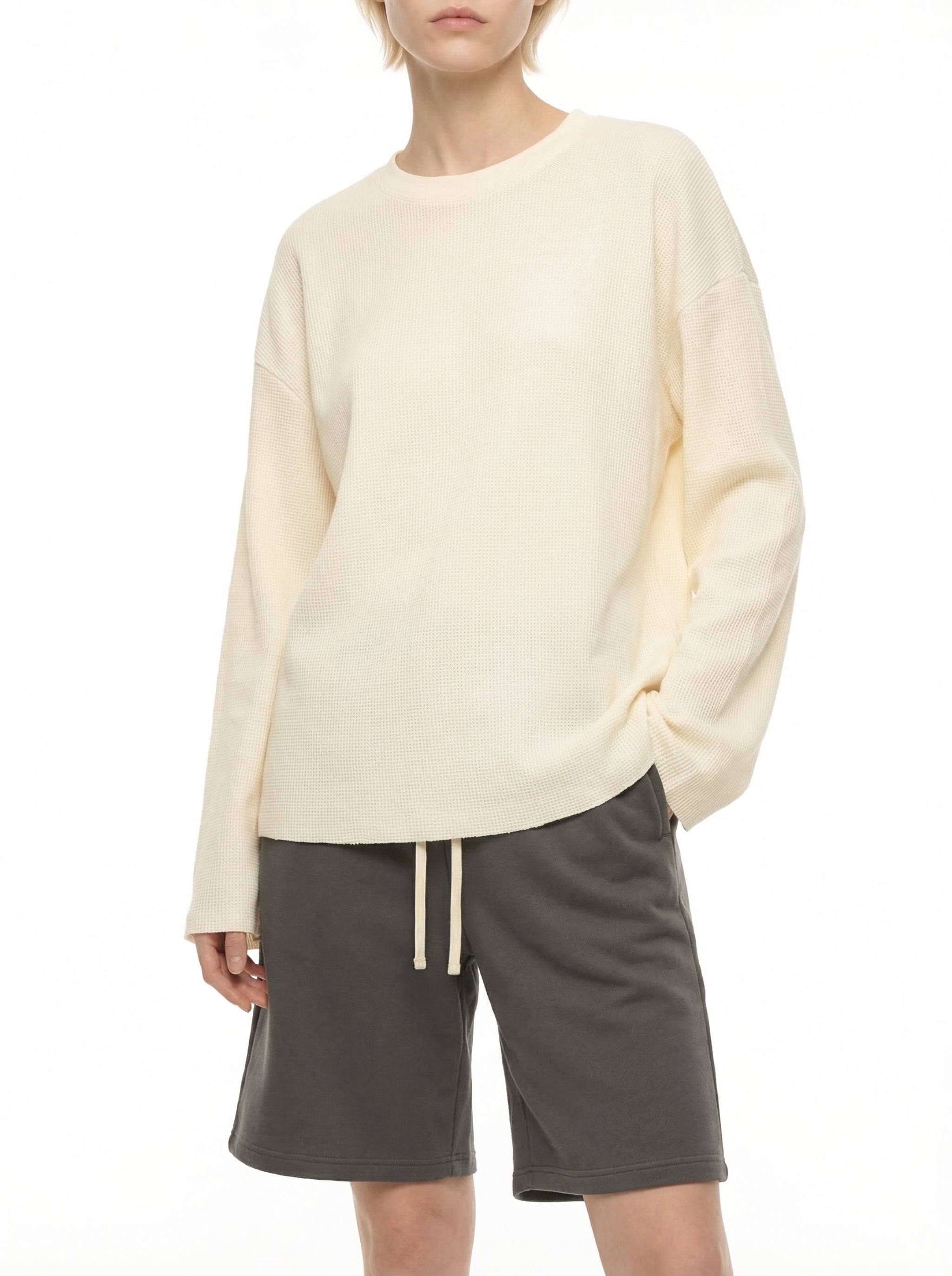 Trixy Corp New logo Waffle Raw Edge T-Shirt