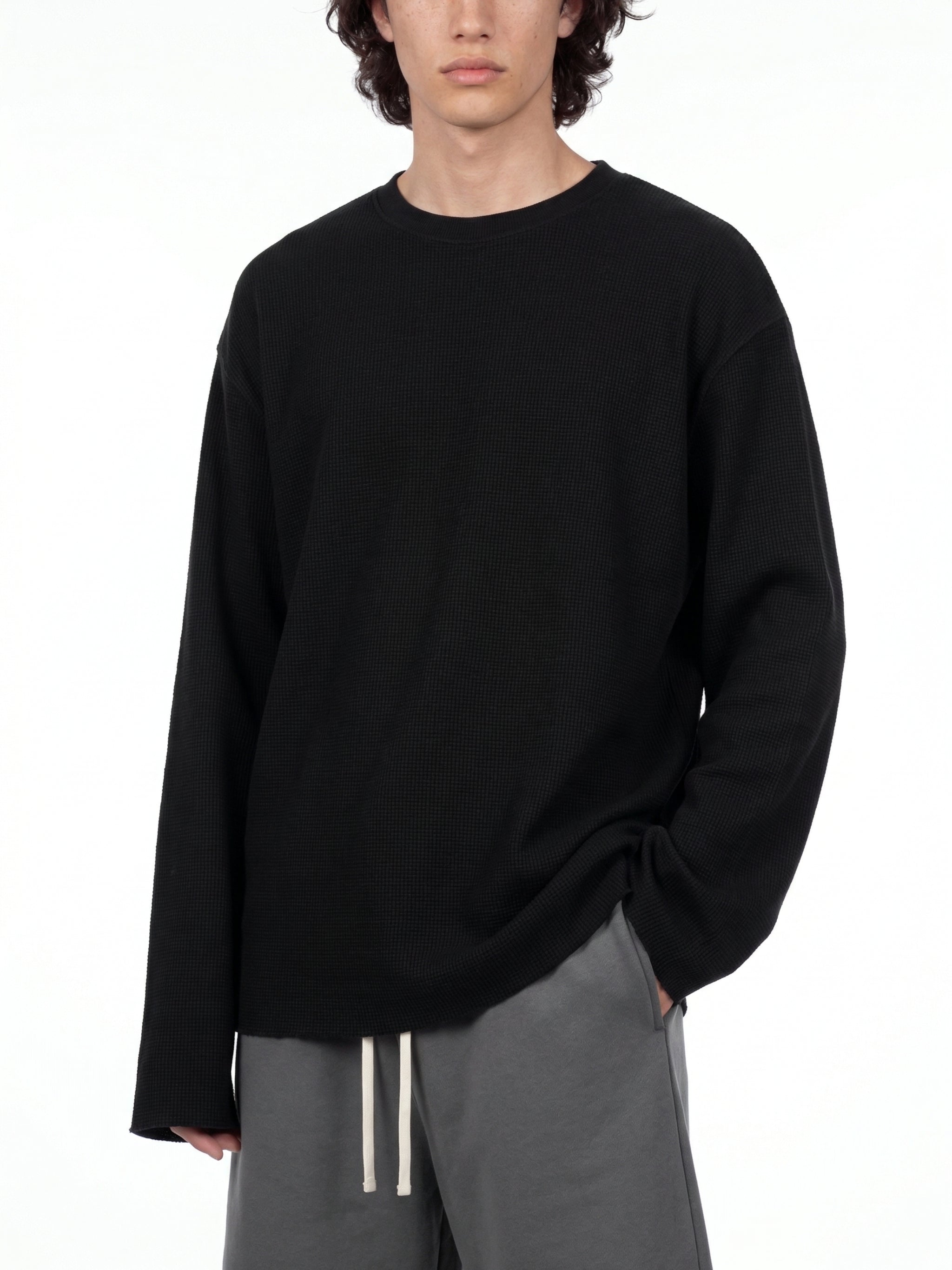 Trixy Corp New logo Waffle Raw Edge T-Shirt