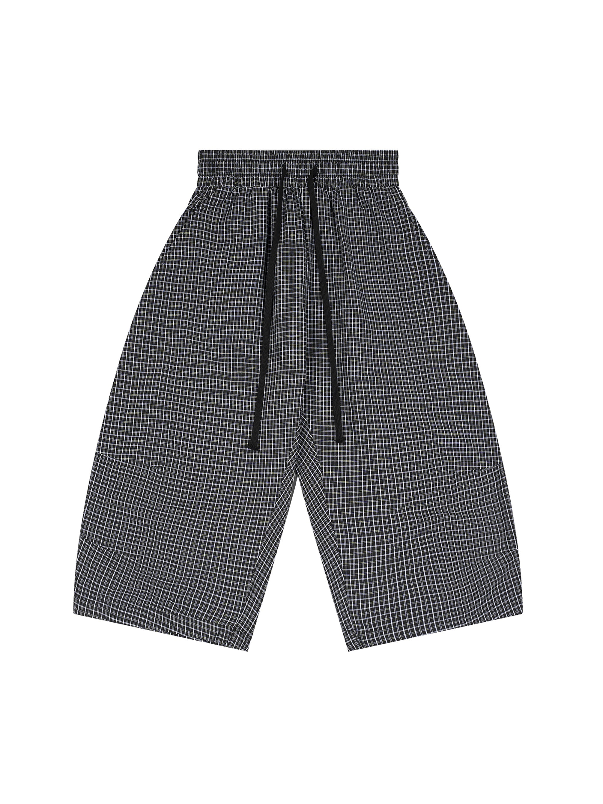 Trixy Corp New logo Plaid Loose Capri Shorts