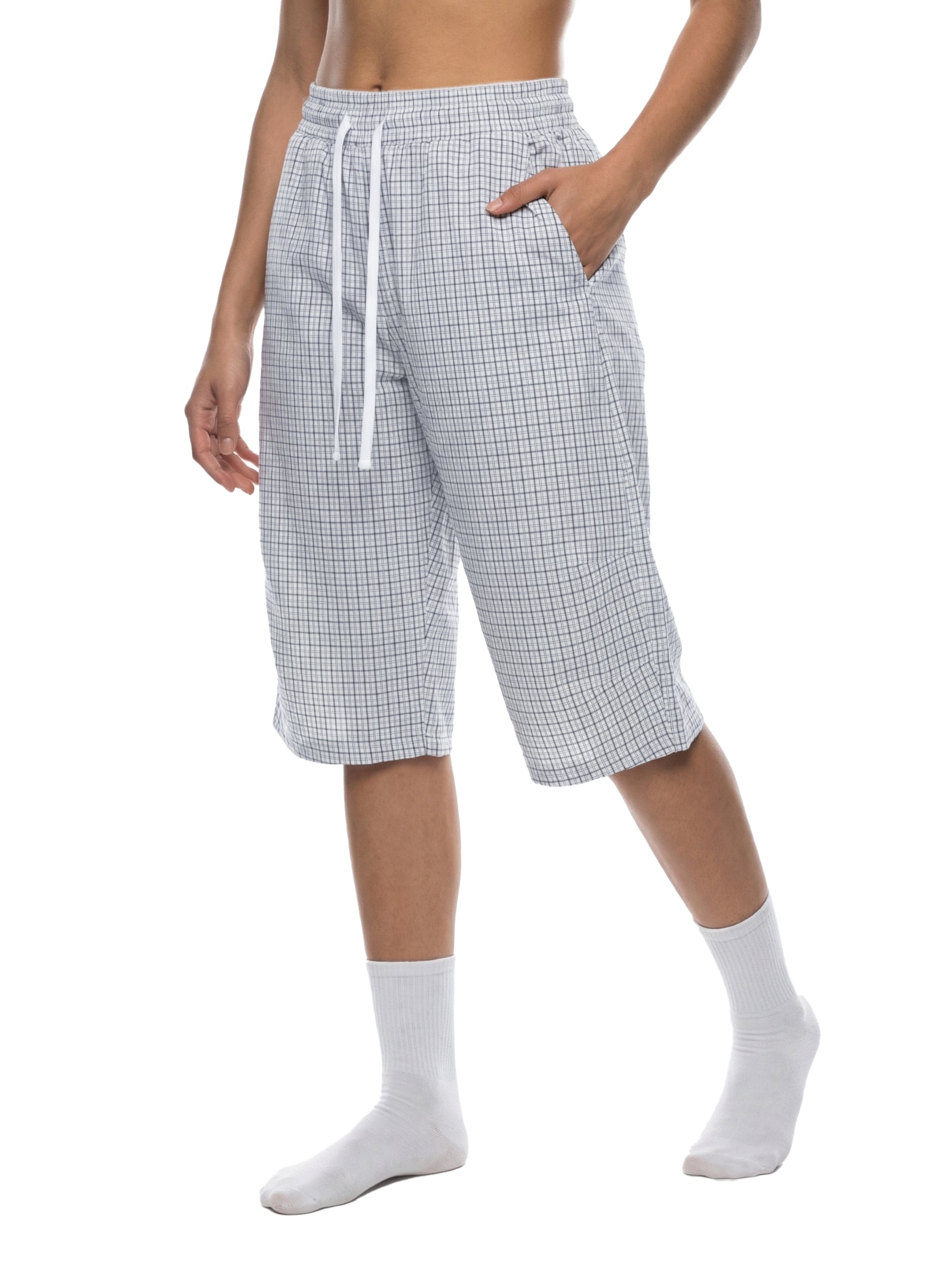 Trixy Corp New logo Plaid Loose Capri Shorts