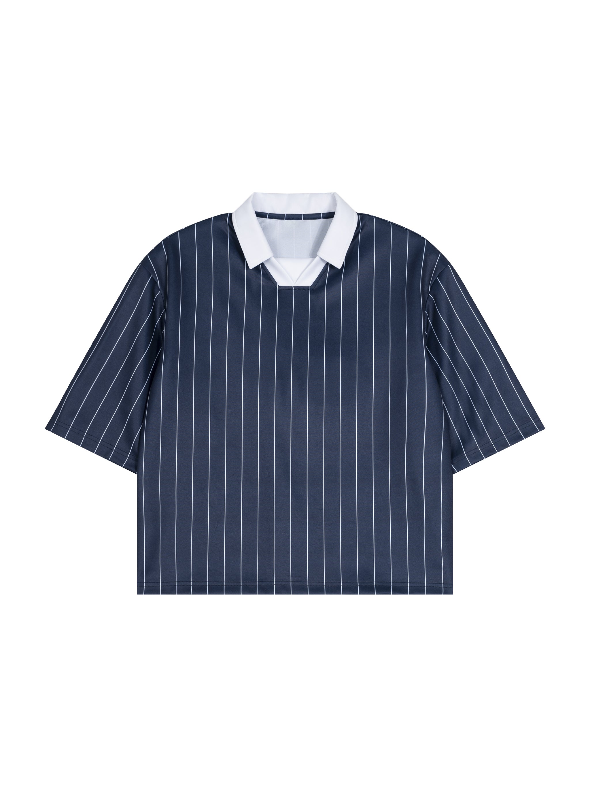 Trixy Corp new logo Pinstripe Collared Soccer Jersey