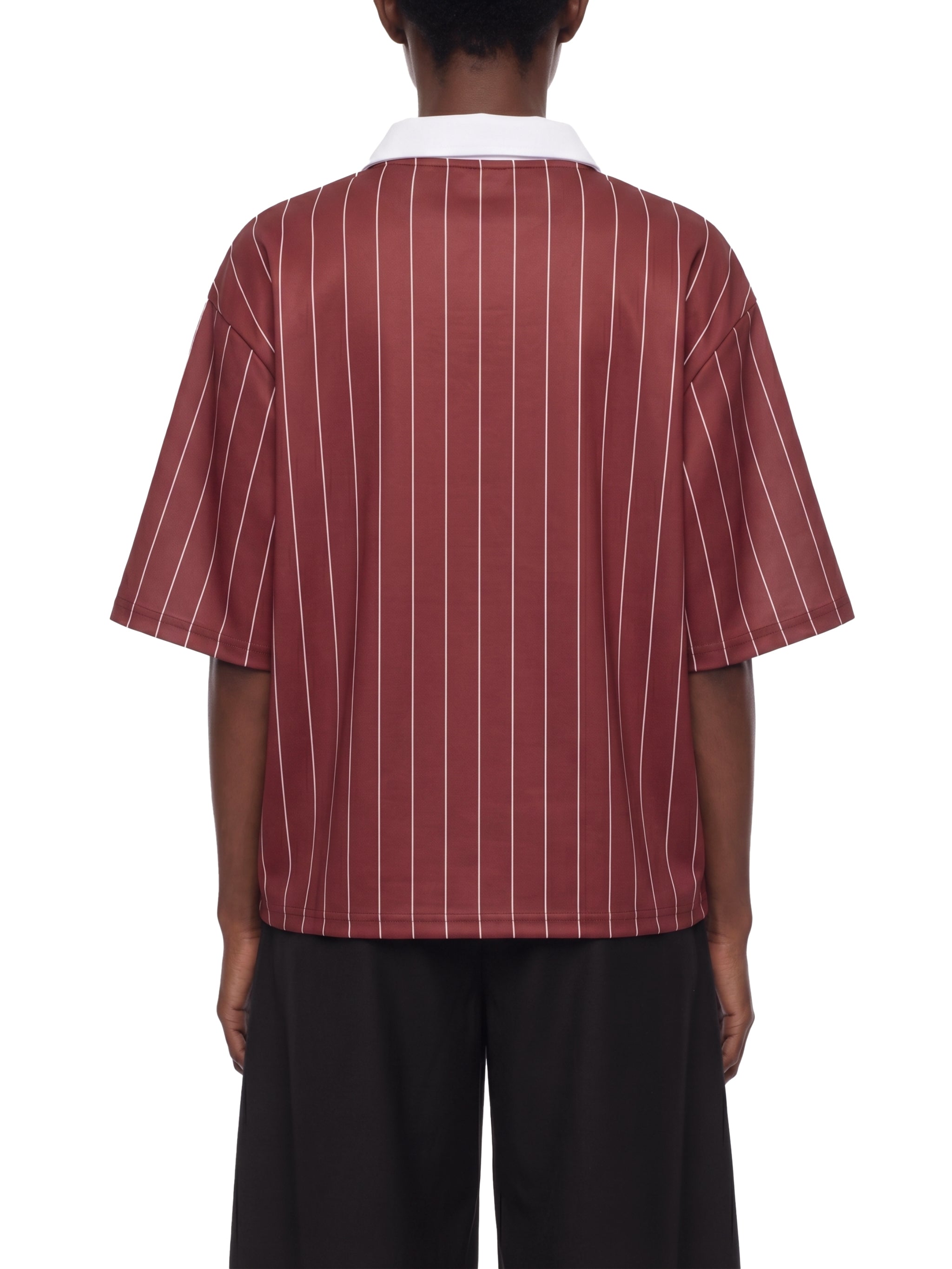 Trixy Corp new logo Pinstripe Collared Soccer Jersey