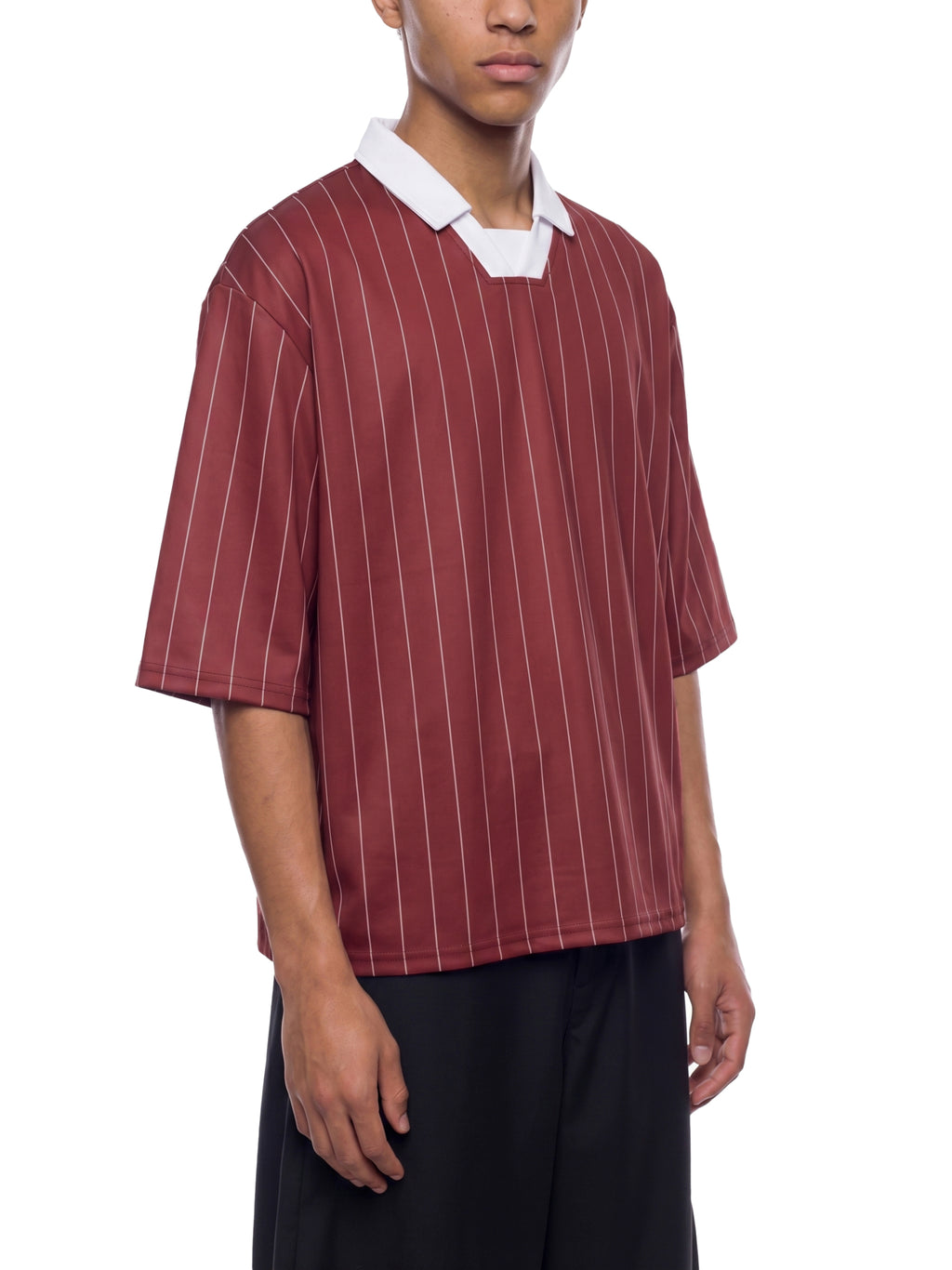 Trixy Corp new logo Pinstripe Collared Soccer Jersey