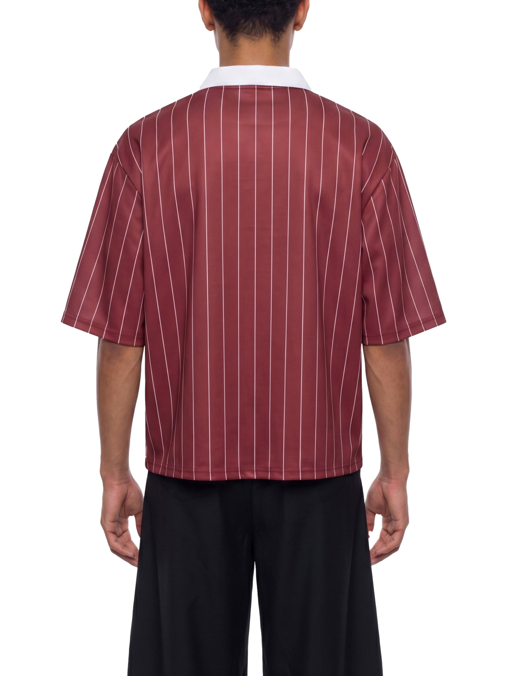 Trixy Corp new logo Pinstripe Collared Soccer Jersey