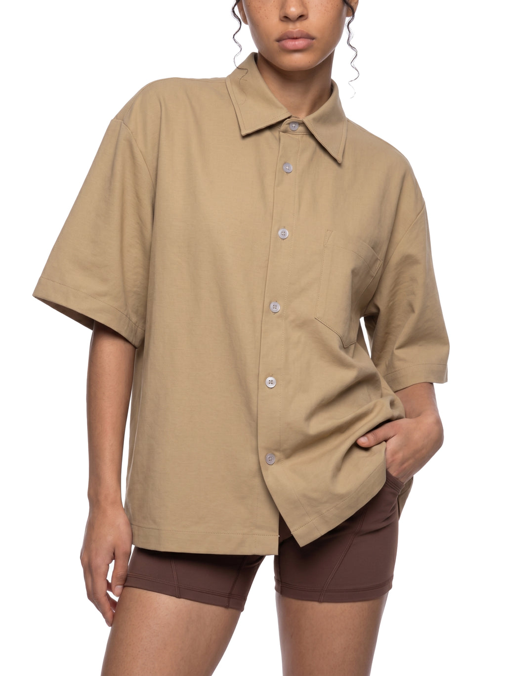 Maison Trixy Boxy Heavyweight Short Sleeve Shirt