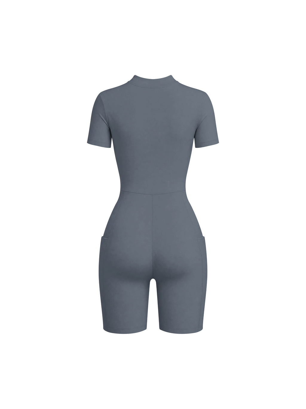 Maison Trixy Women's Quarter-Zip Short Sleeve Romper